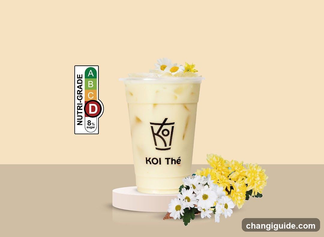 KOI Thé Drink with Nutri-Grade Label