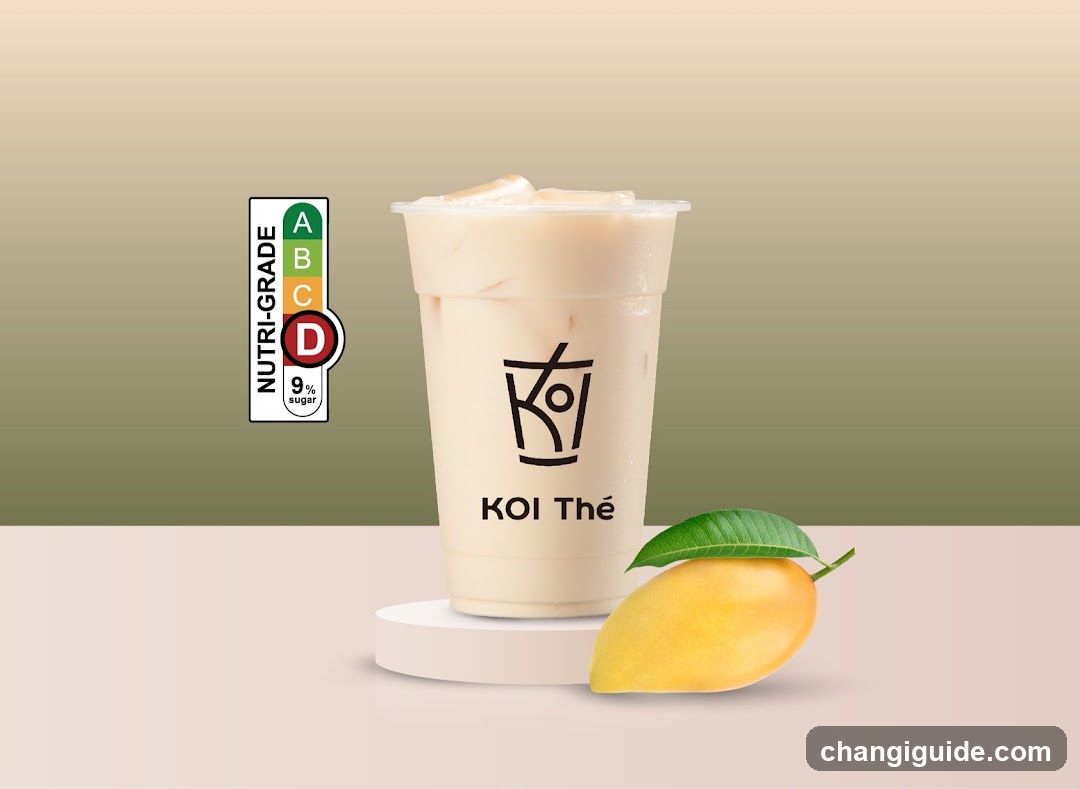 KOI Thé Drink with Nutri-Grade Label