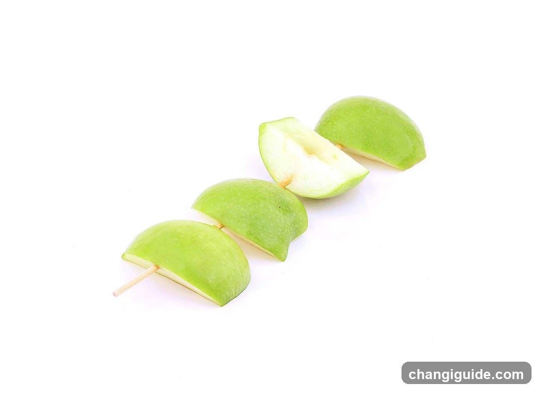 Apple Slices on Skewer