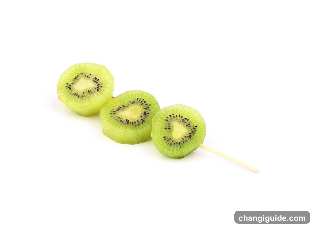 Kiwi Slices on a Stick