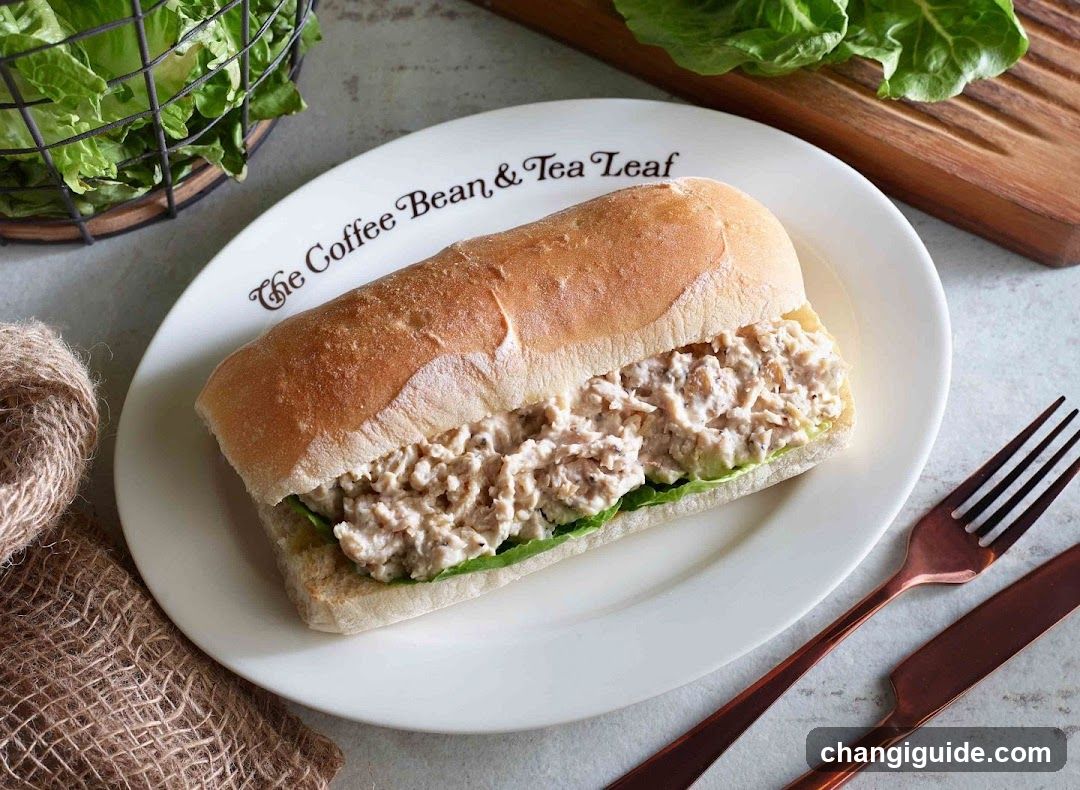 Tuna Salad Sandwich on White Plate