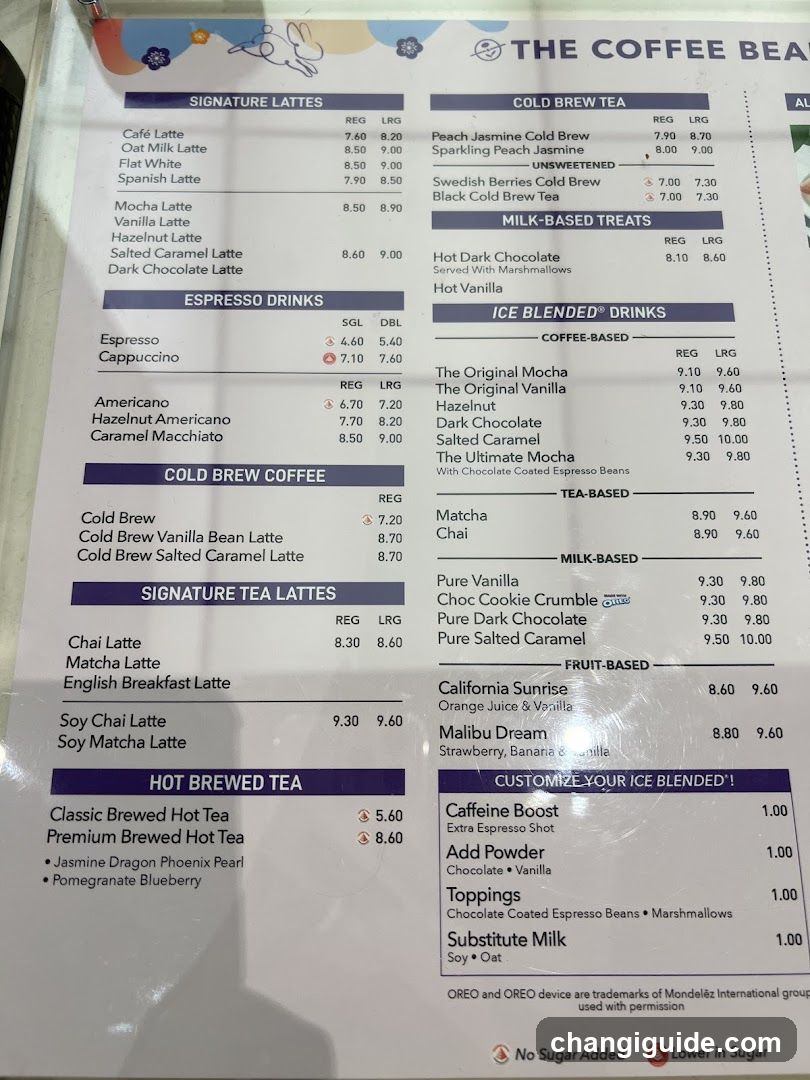 The Coffee Bean Menu