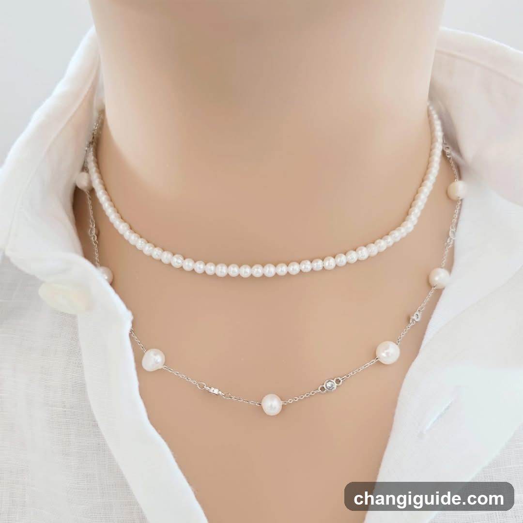 Pearl Layered Necklace Set