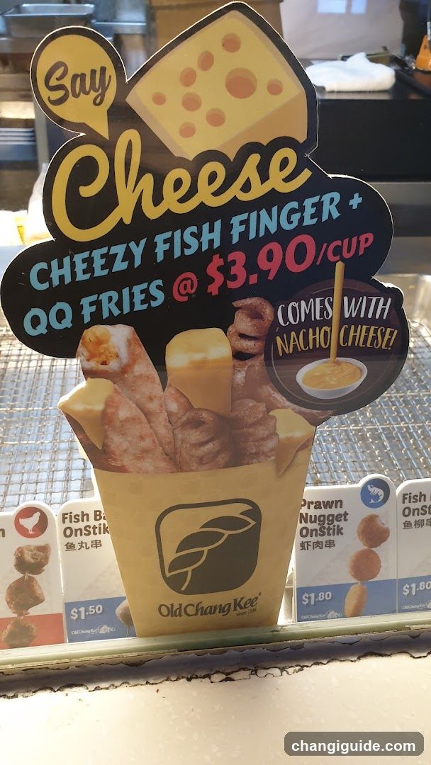 Cheesy Fish Finger Promotion Sign