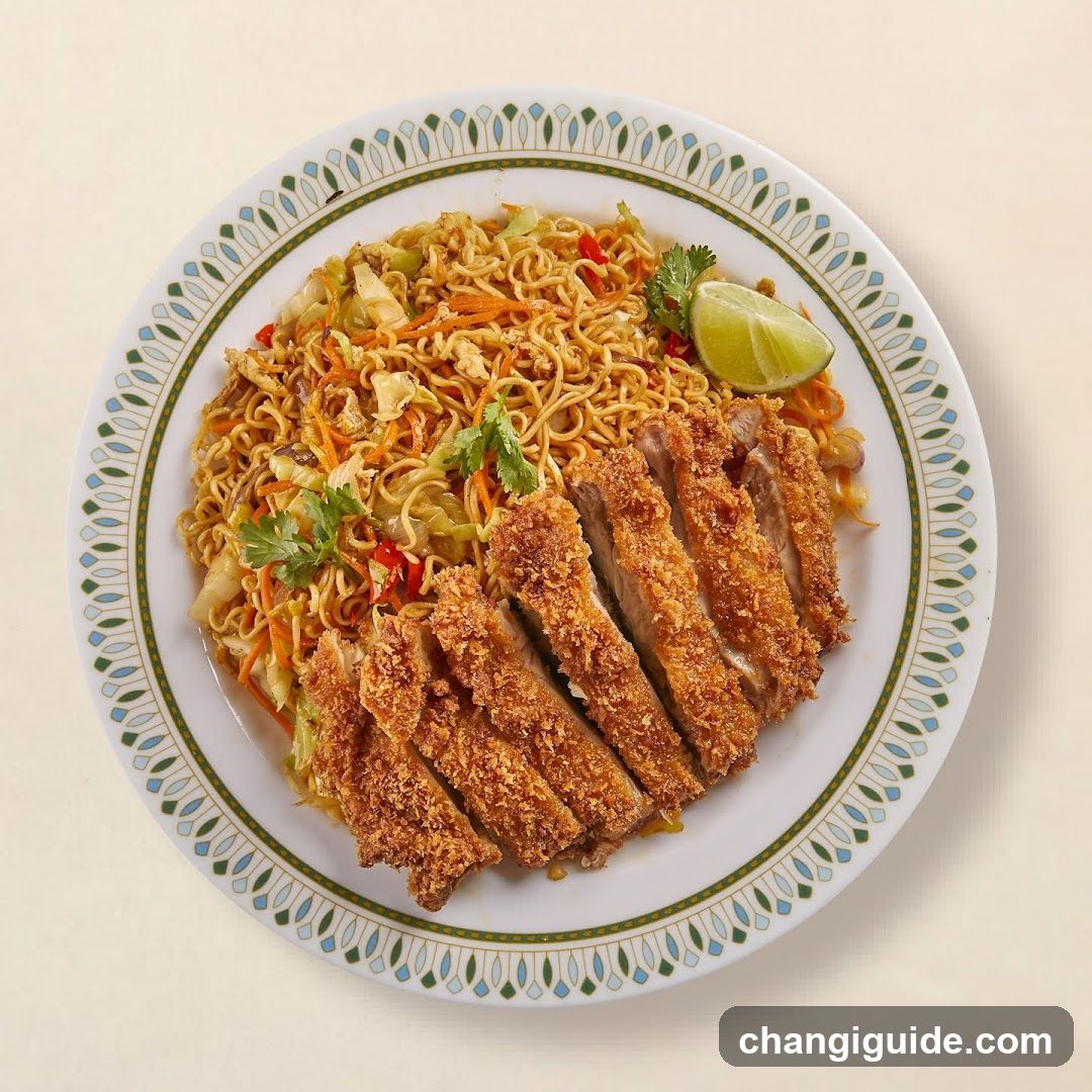 Noodle Dish with Fried Cutlet