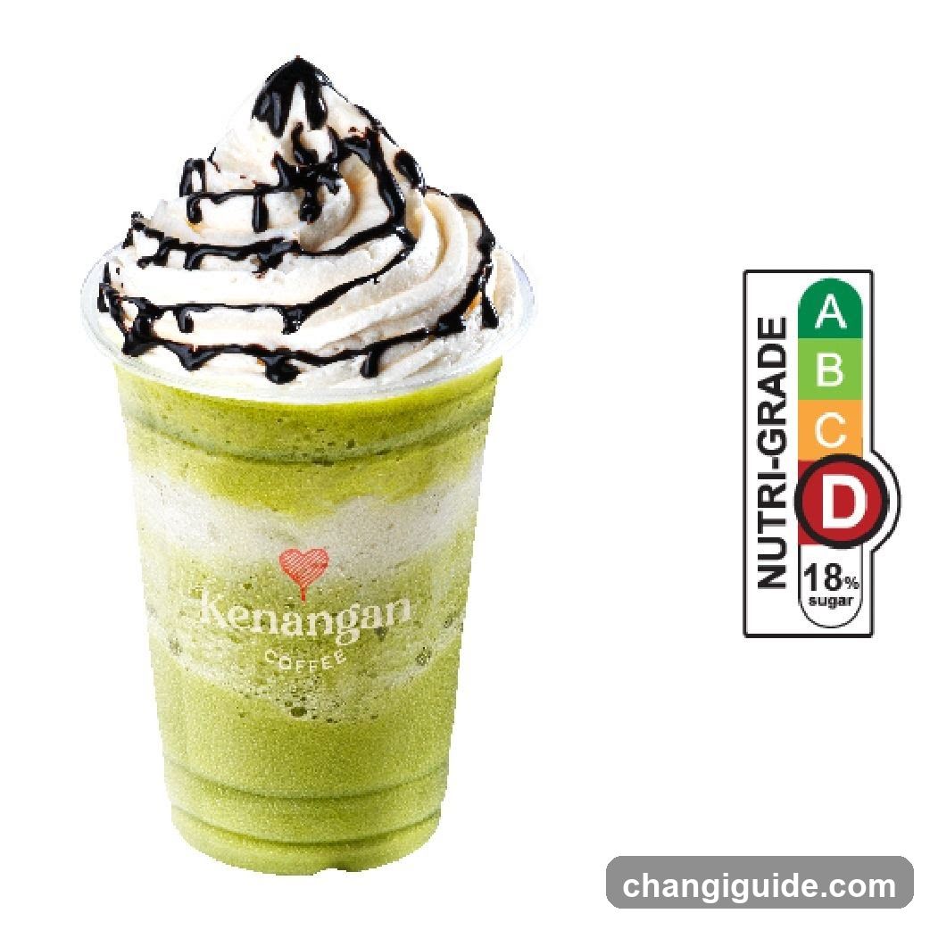 Green Tea Frappe with Chocolate Drizzle