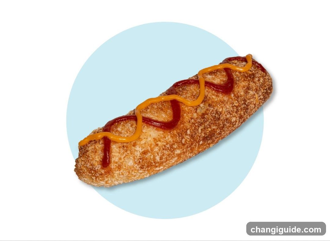 Corn Dog with Ketchup and Mustard
