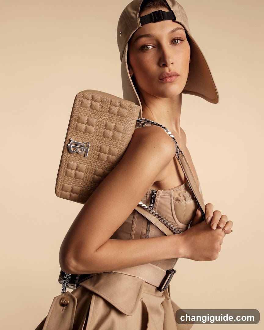 Fashion Model with Quilted Bag