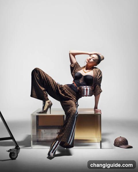 Fashion Model Posing with Accessories