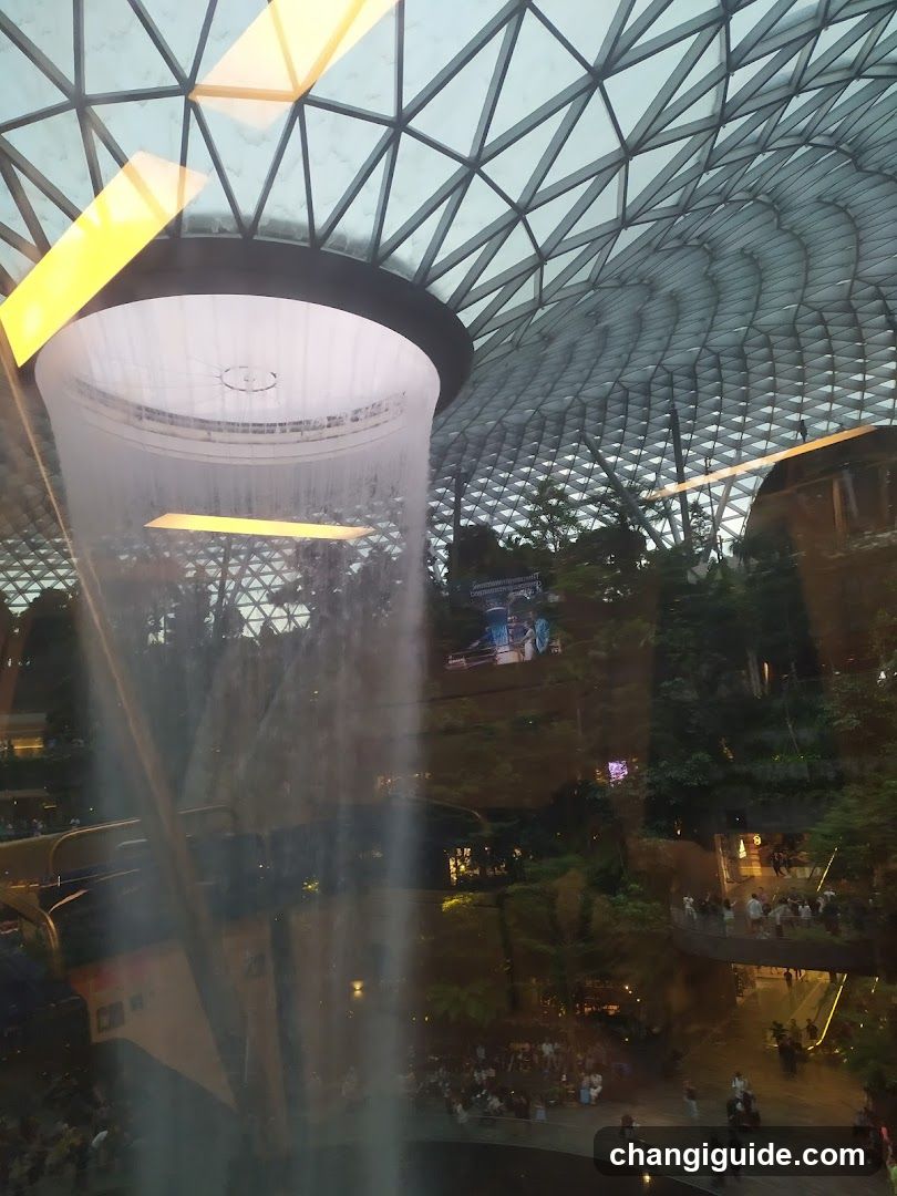 Indoor Waterfall and Greenery