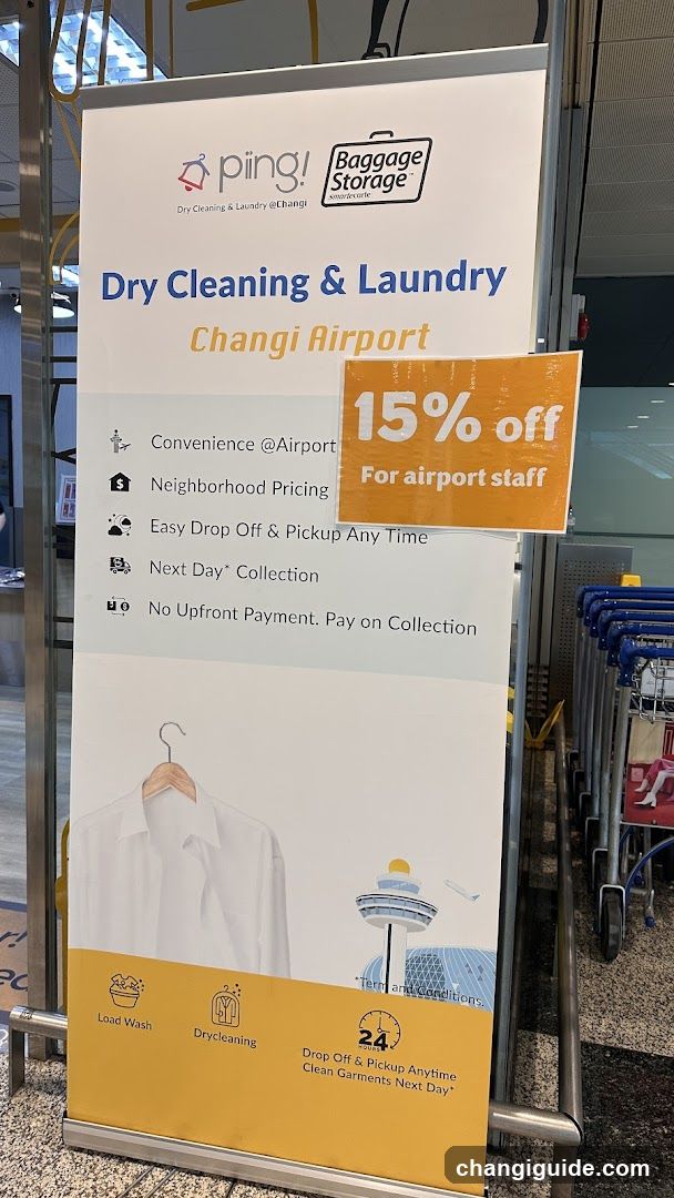 Dry Cleaning & Laundry Advertisement at Changi Airport