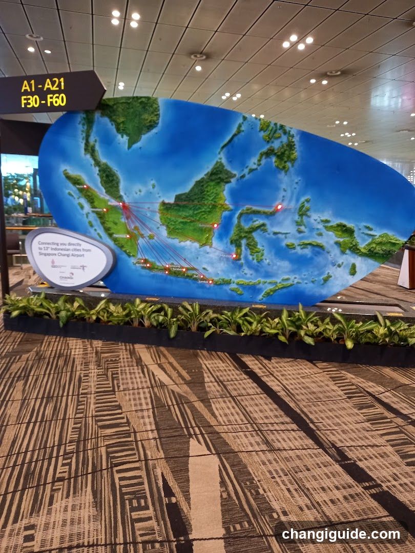 Southeast Asia Map Display at Airport Terminal