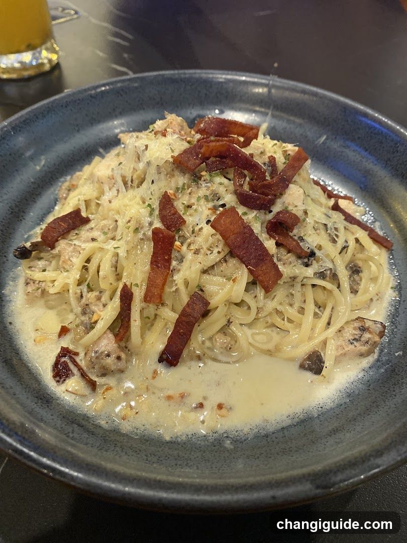 Creamy Pasta with Bacon and Mushrooms