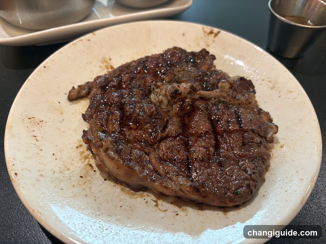 Grilled Steak on Plate