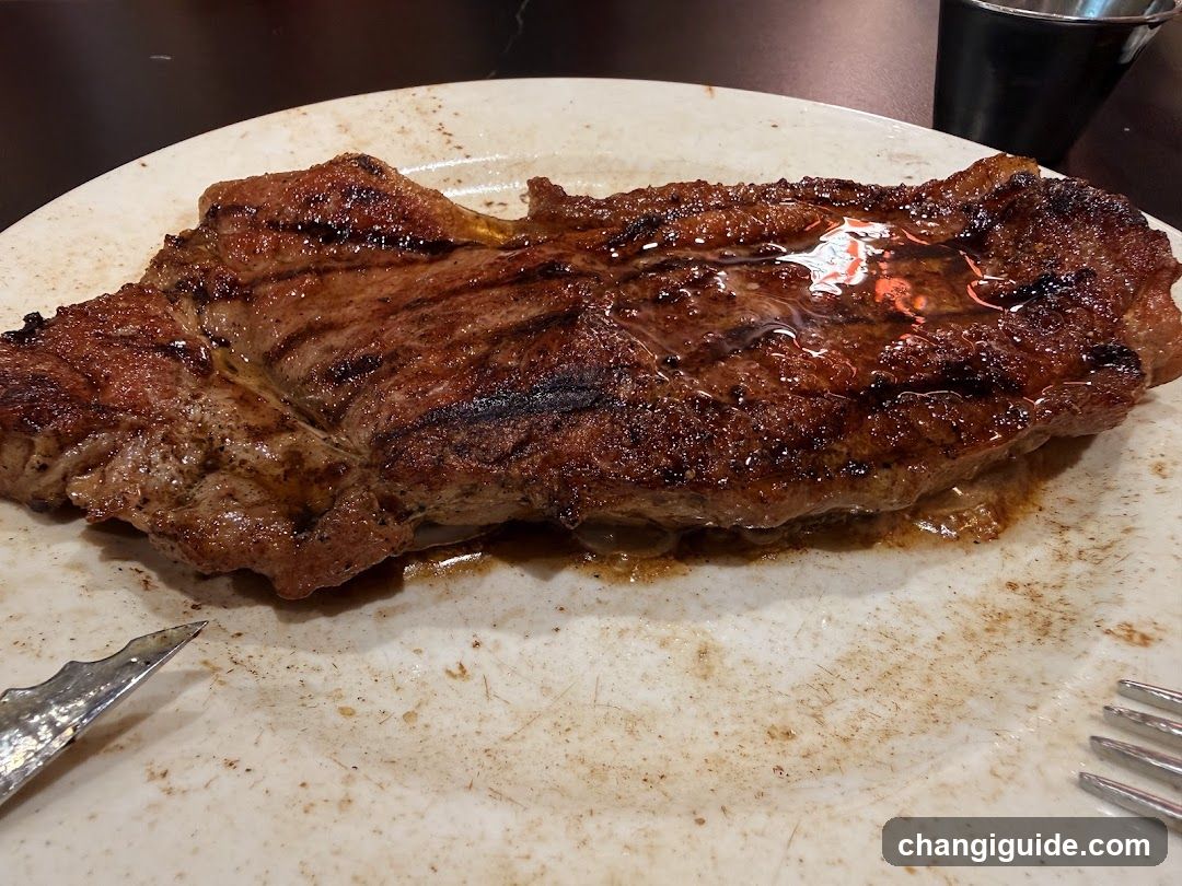 Grilled Steak on Plate