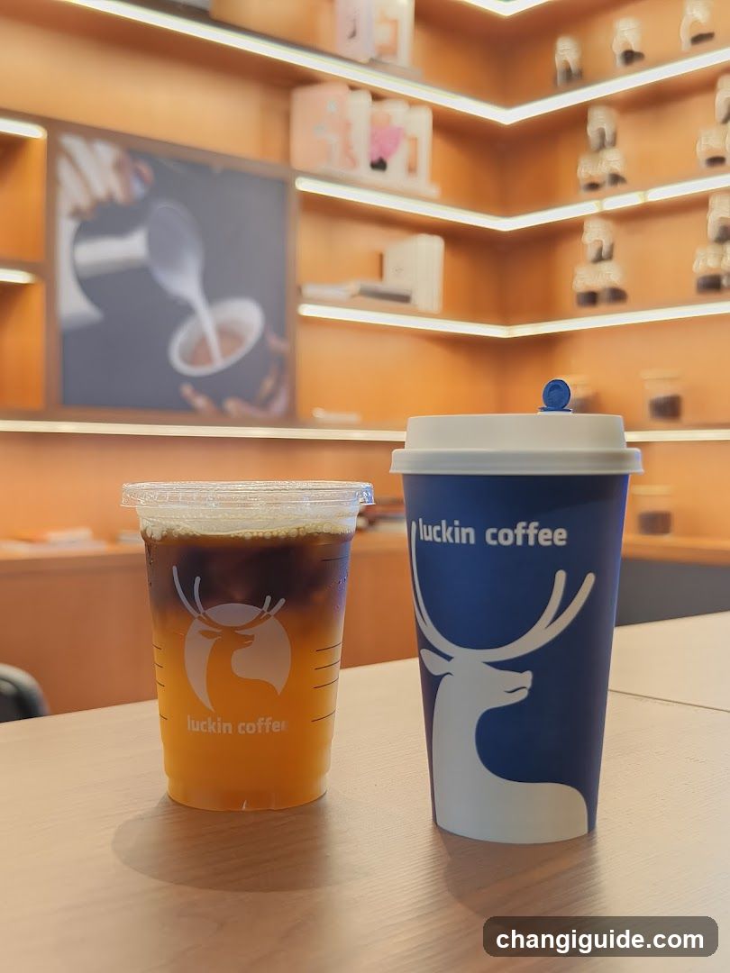 Luckin Coffee Drinks on Table