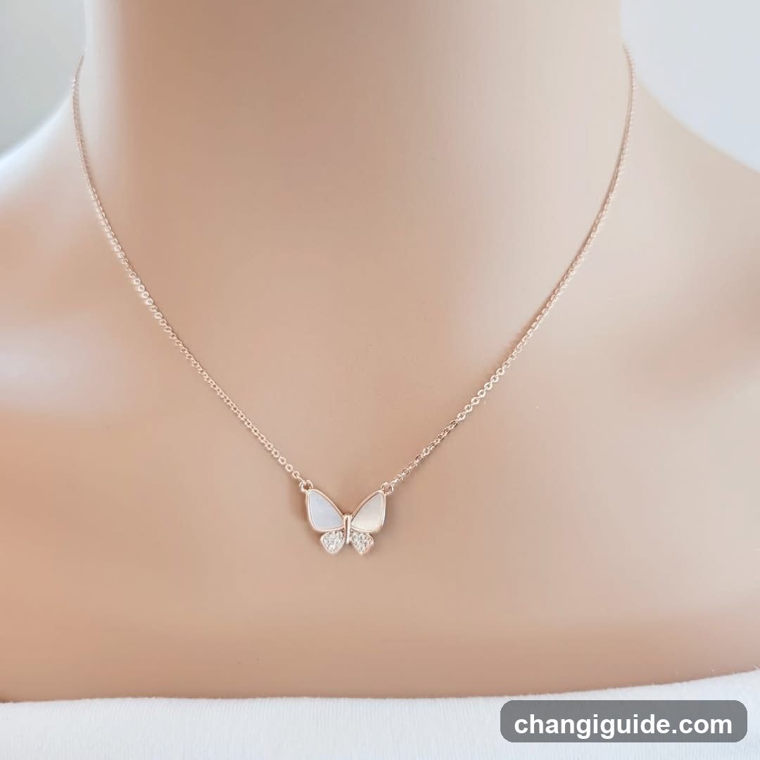 Butterfly Necklace on Mannequin