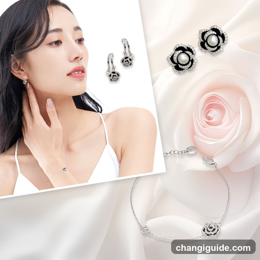 Jewelry Set with Rose Design