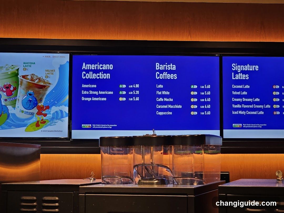 Americano Collection, Barista Coffees, Signature Lattes Menu Board