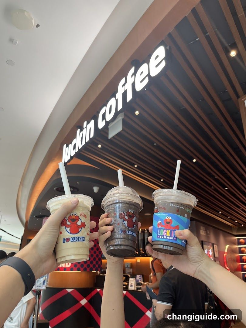 Luckin Coffee Elmo-themed drinks