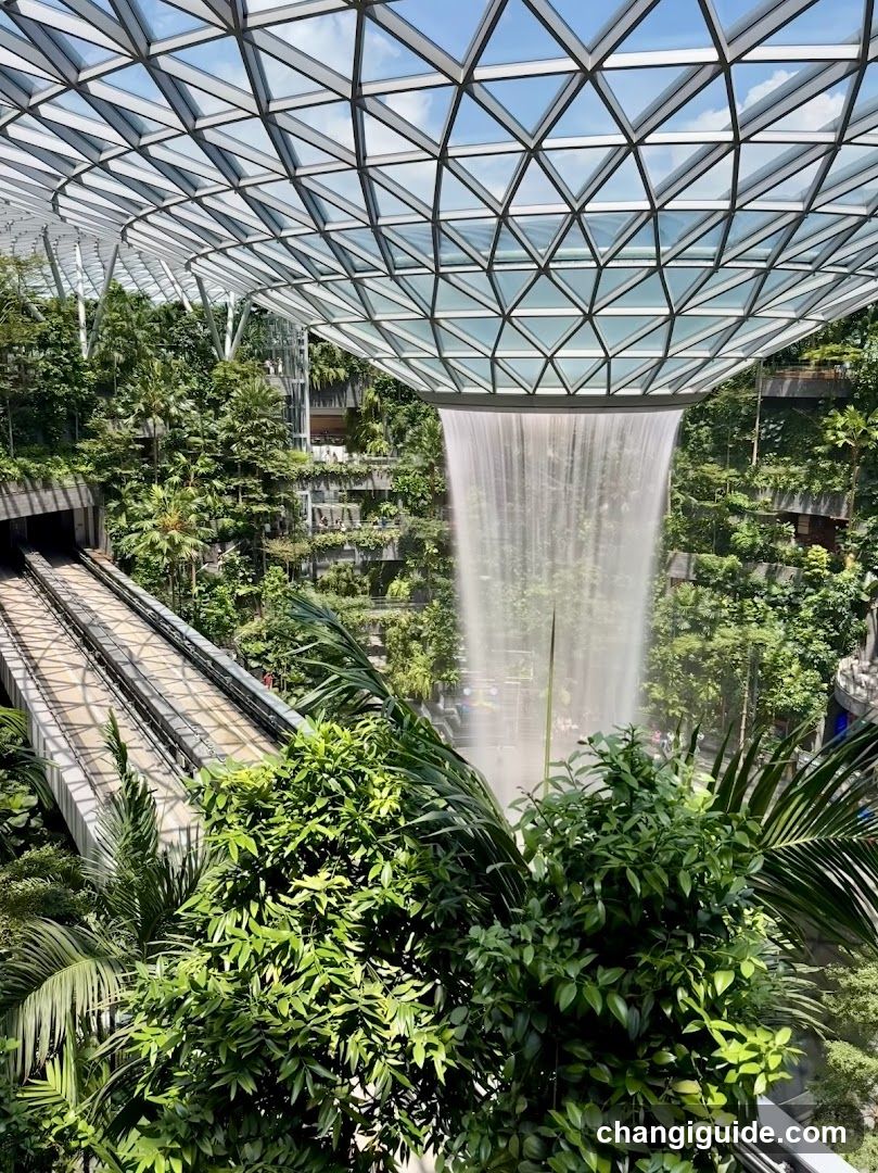 Indoor Waterfall and Greenery