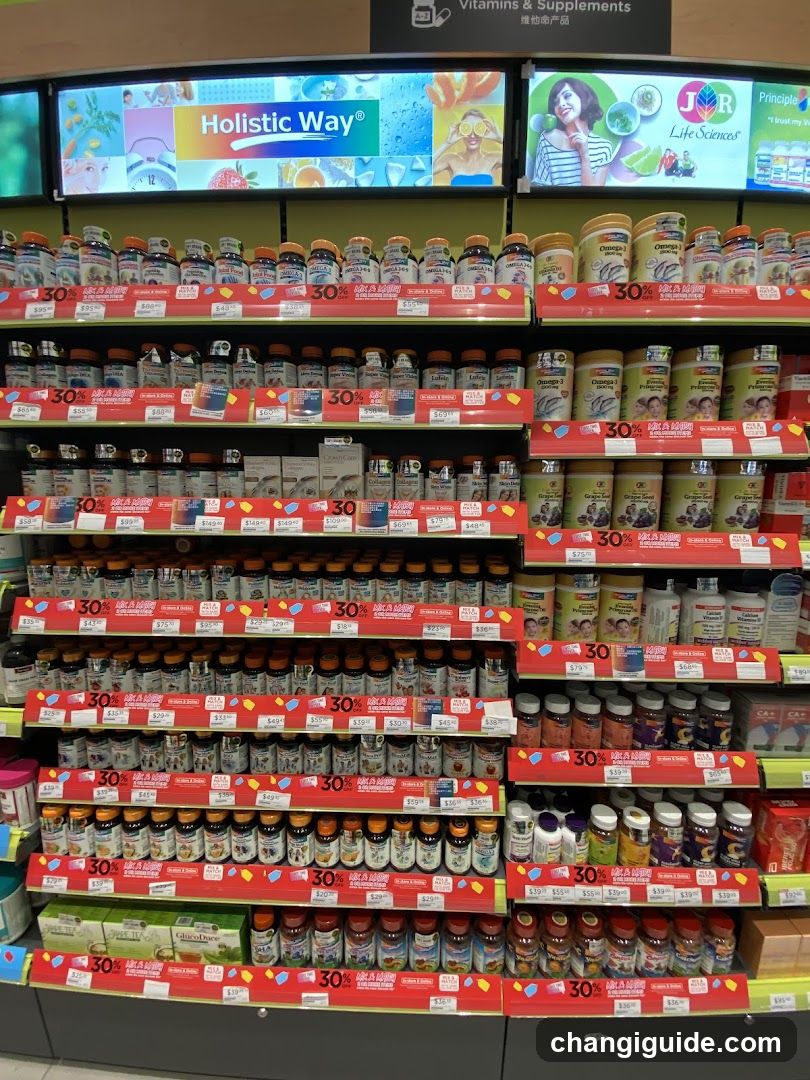 Vitamins & Supplements Shelf Display
