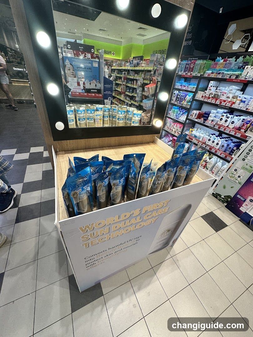 Sunscreen Product Display in Store