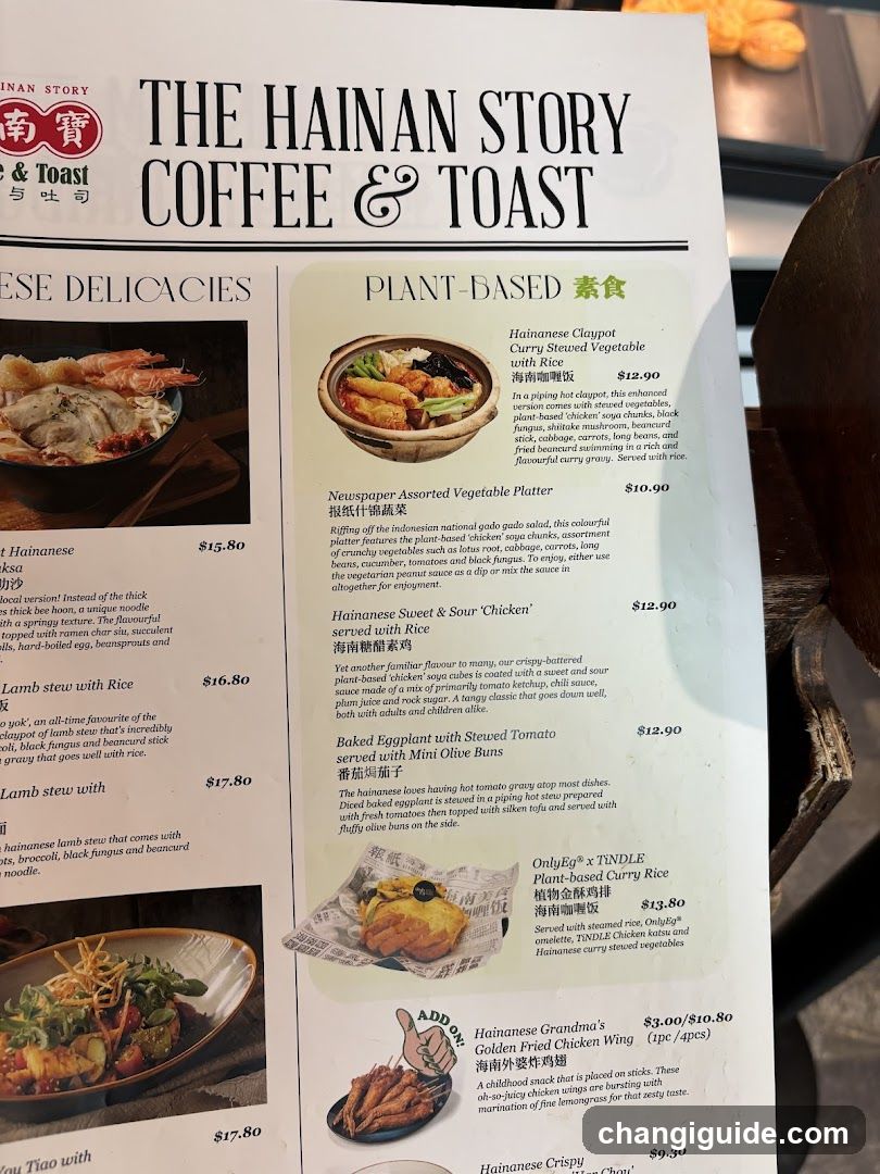 The Hainan Story Coffee & Toast Menu