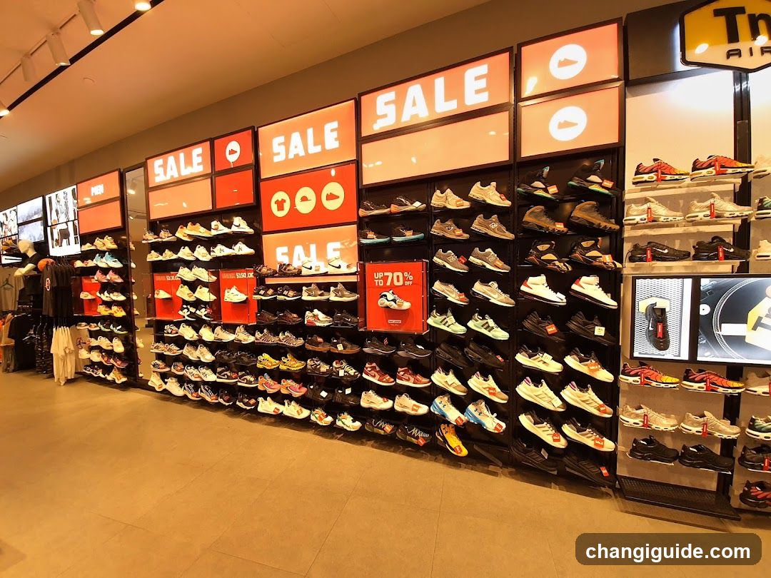 Shoe Store Interior Sale Display