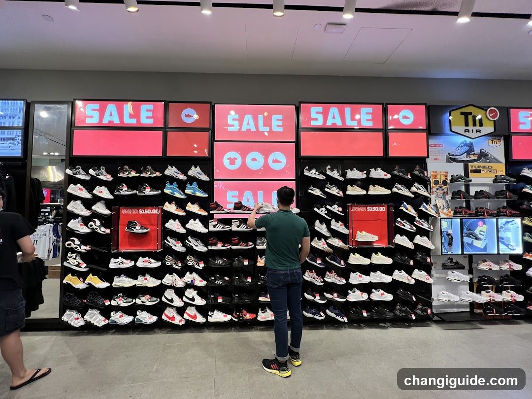 Shoe Store Interior Sale Display