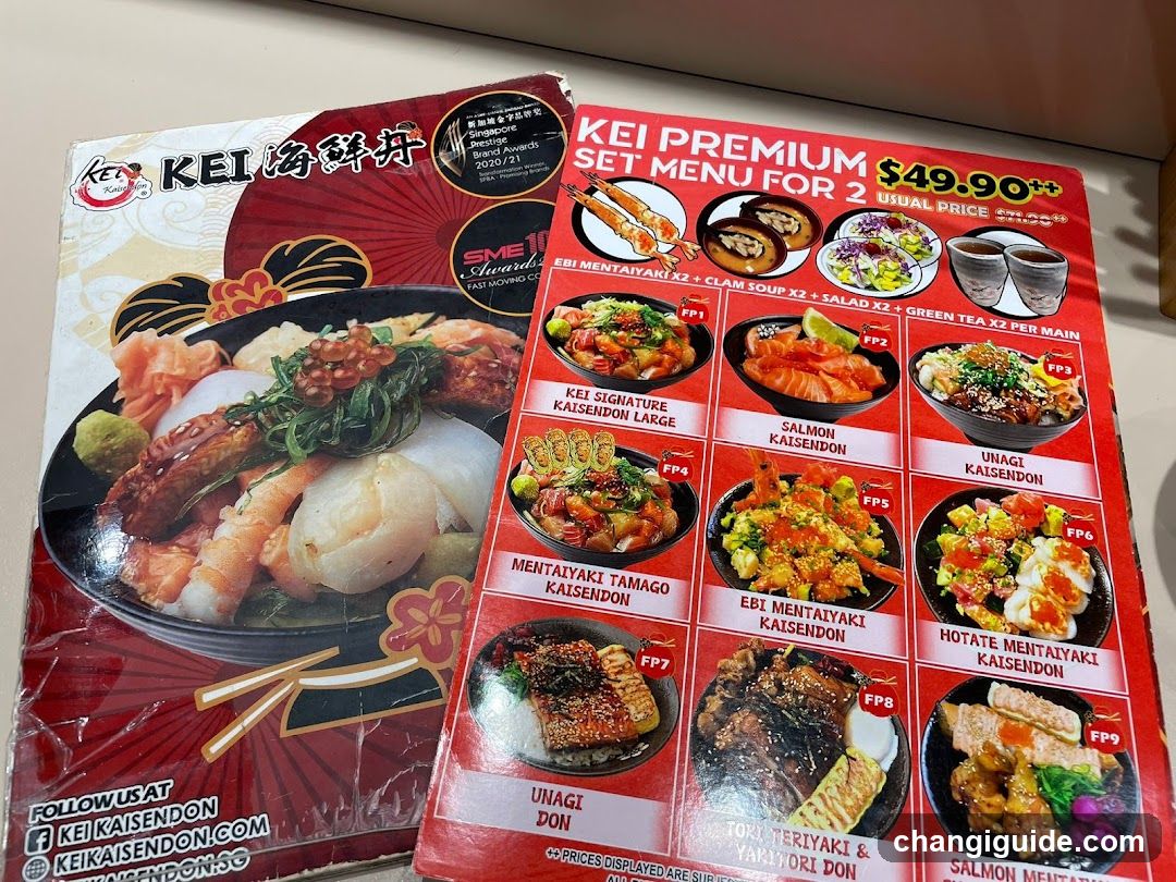 Kei Kaisendon Menu Display