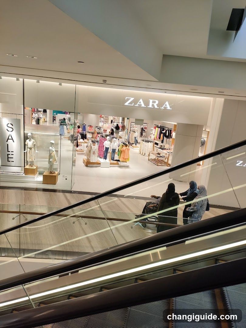 Zara Storefront View from Escalator