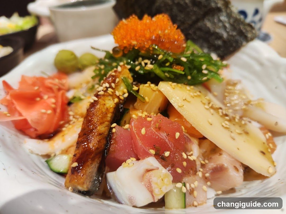 Sashimi Bowl with Tuna, Eel, and Caviar