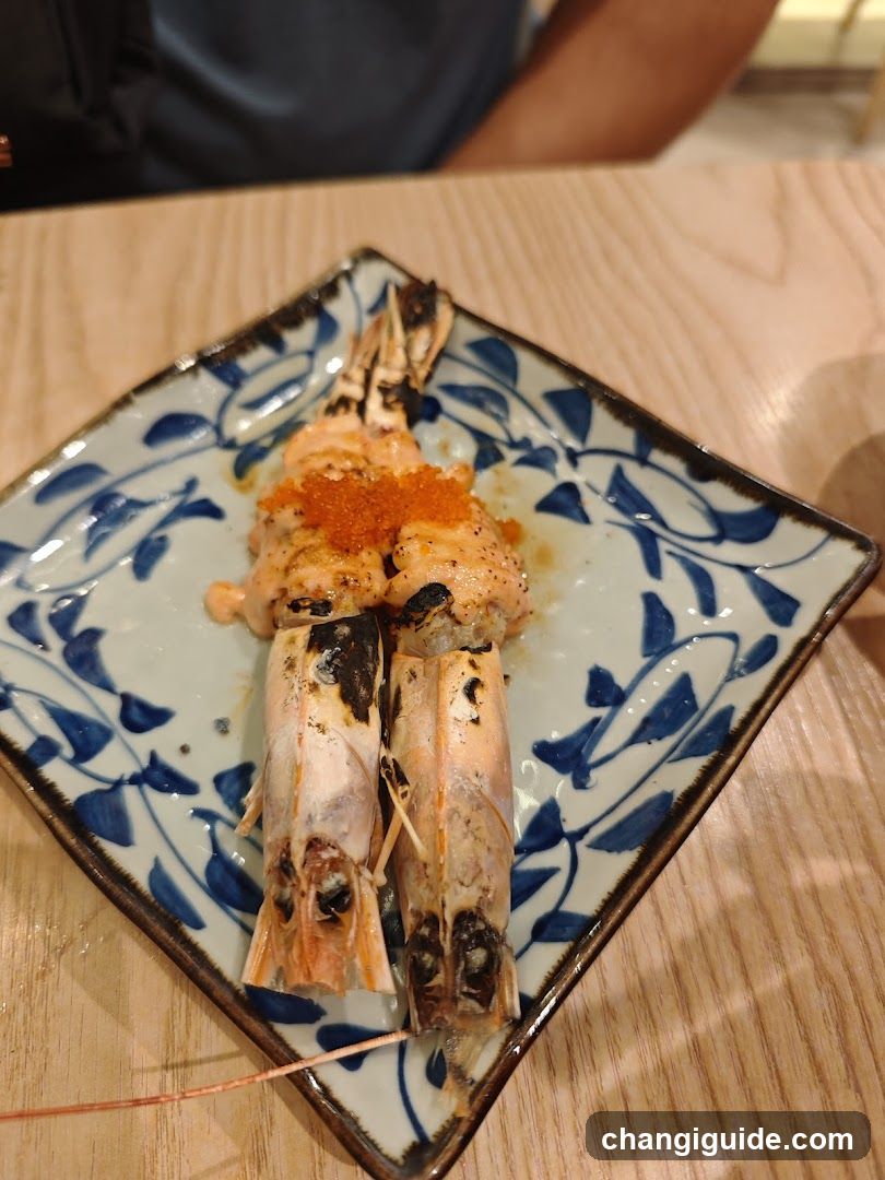 Grilled Shrimp with Roe