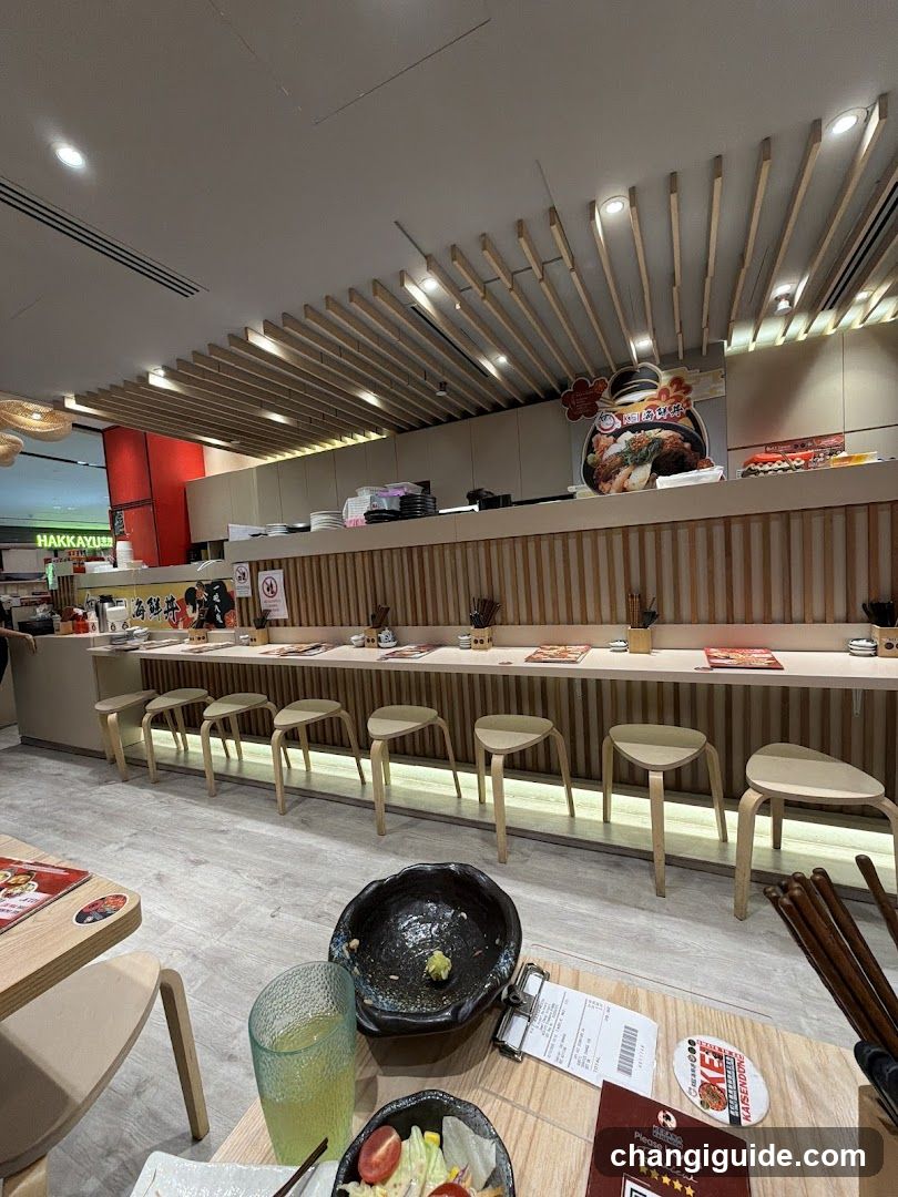 Restaurant Interior with Counter Seating