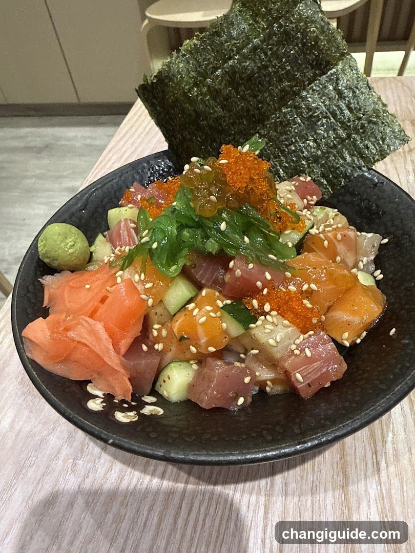 Sashimi Bowl with Nori and Toppings