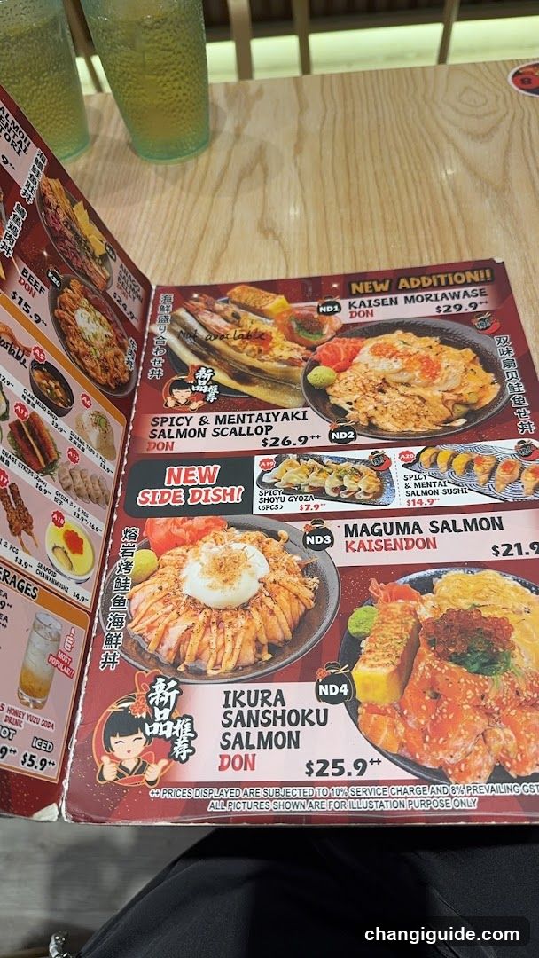 Salmon Don Menu Page