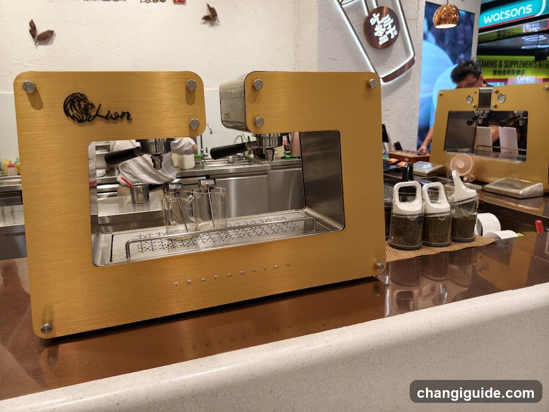 Coffee Shop Interior with Espresso Machine