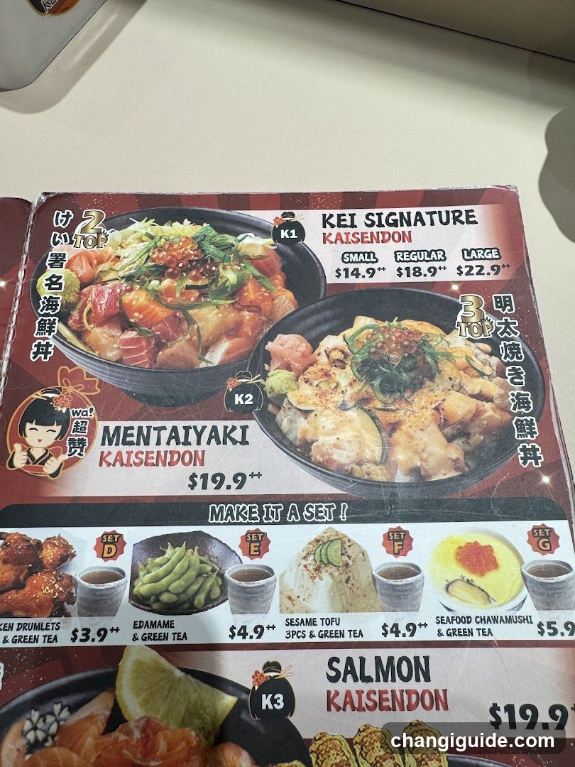 Japanese Restaurant Menu Page
