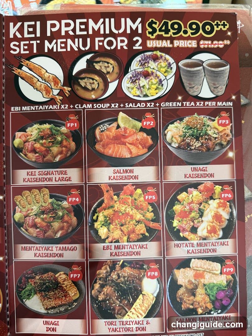Kei Premium Set Menu