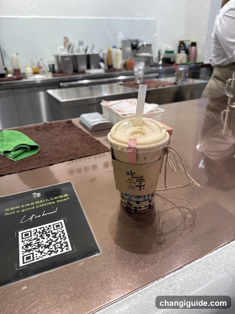 Boba Tea at Counter