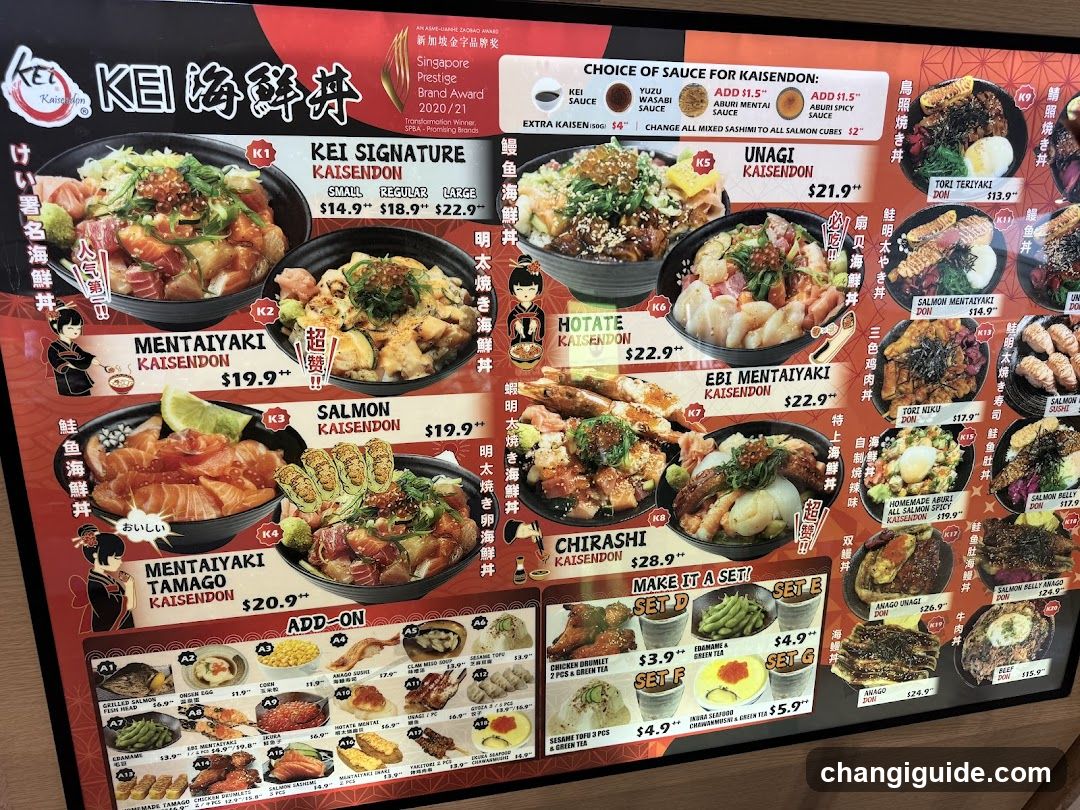 Kaisendon Menu Board