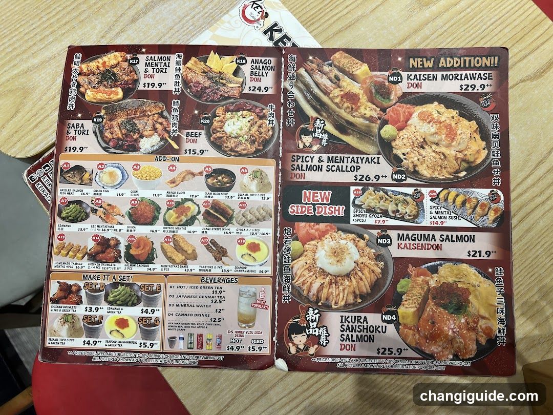 Japanese Donburi Menu