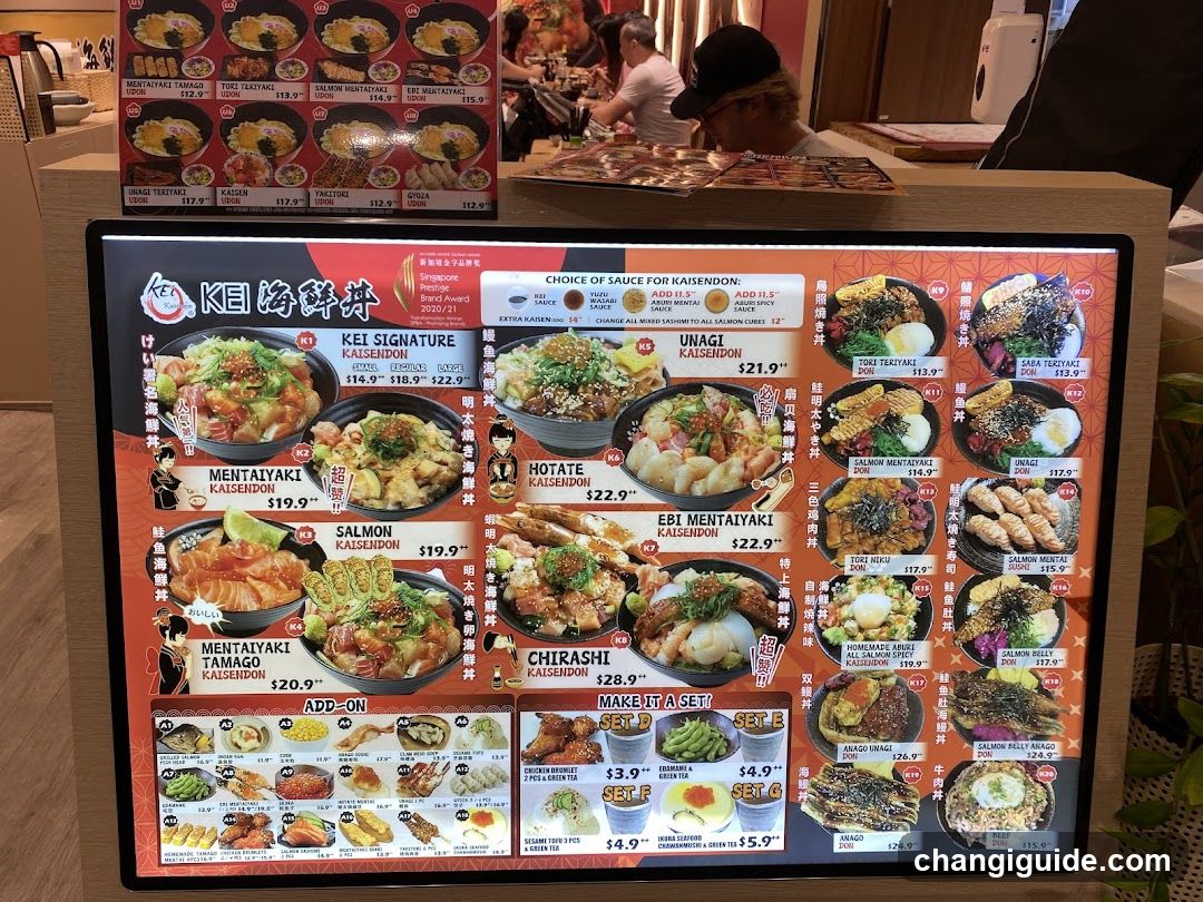 Kaisendon Menu Board