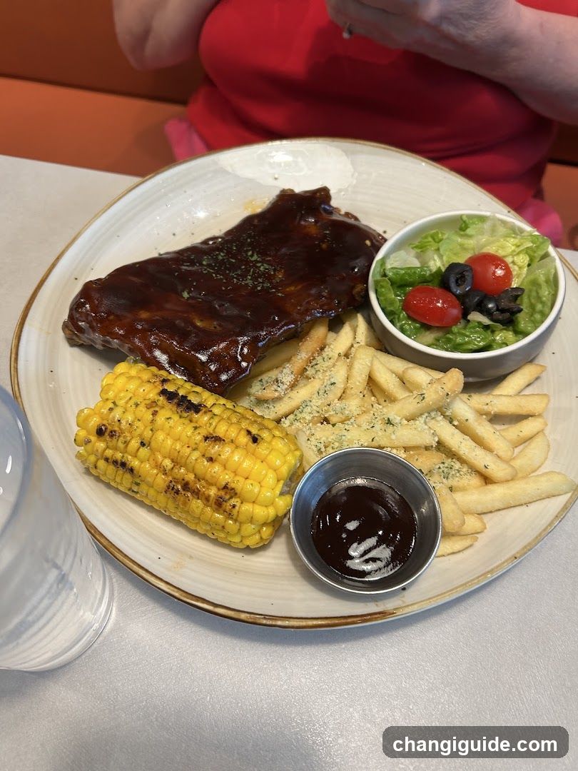 Ribs Meal with Fries and Salad