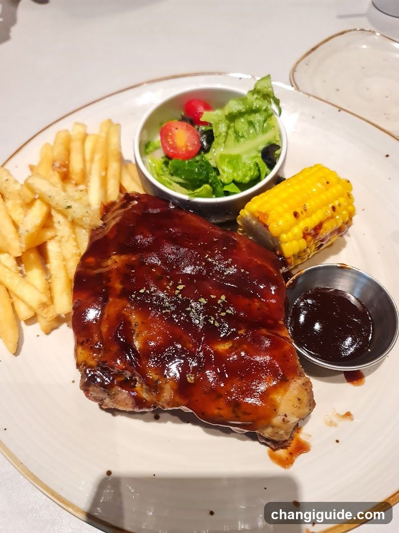 BBQ Ribs with Fries and Salad