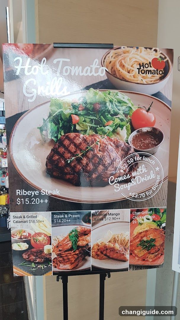 Hot Tomato Grills Menu Display