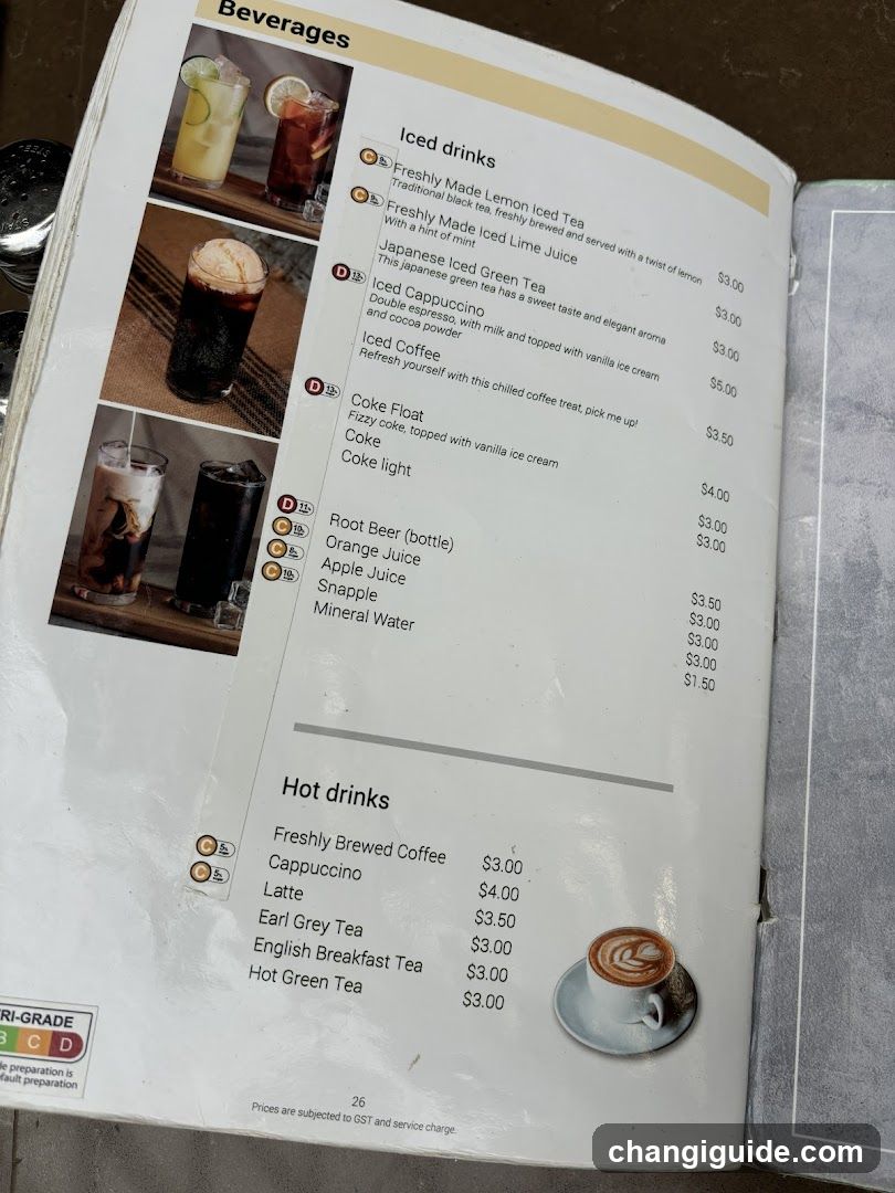 Beverages Menu Page