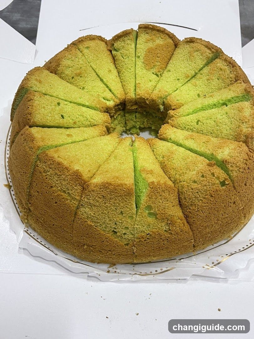 Green Bundt Cake Slices