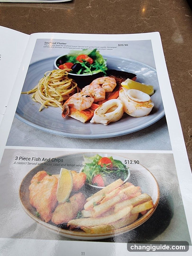 Seafood Platter and Fish & Chips Menu Page